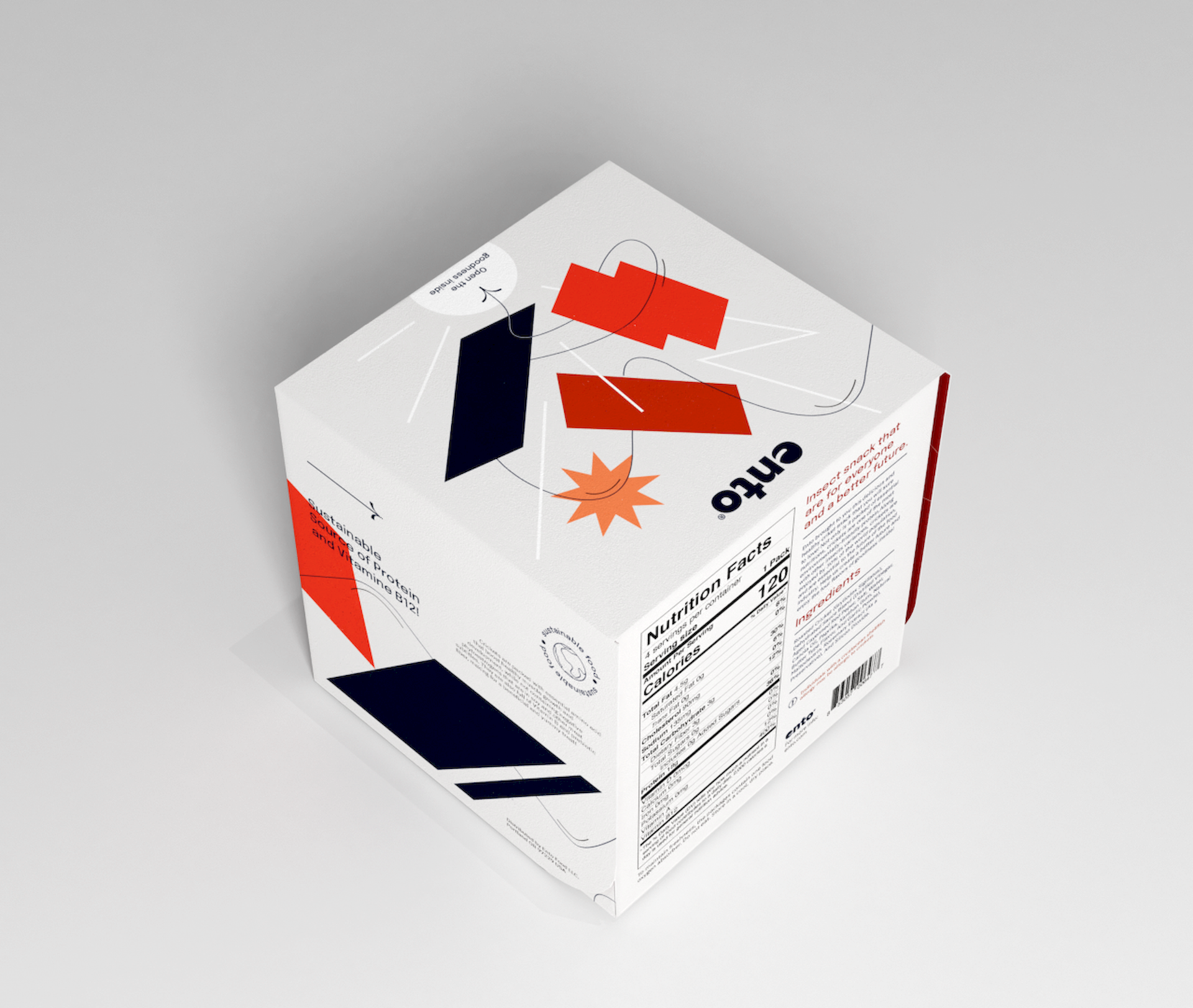 Ento packaging side view B